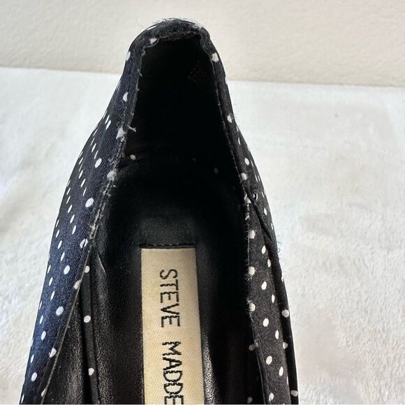 Steve Madden Black and White Polka Dot Heels size 7.5‎ - Picture 11 of 12